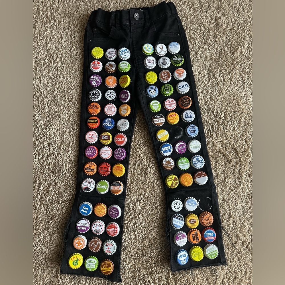 Kids Customize Made Bottle Cap Stacked Jeans